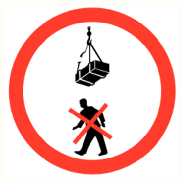 Pictogram Prohibited to walk under load